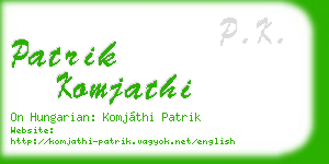 patrik komjathi business card